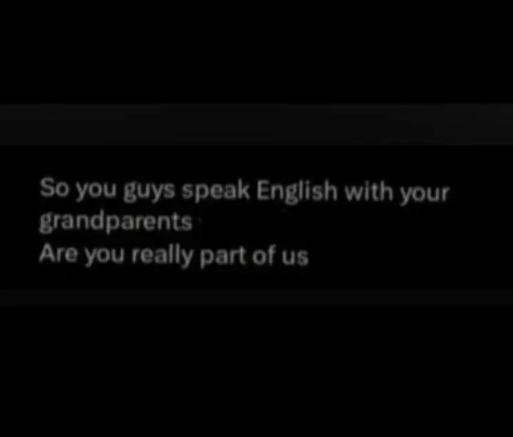 a black background with the words, so you speak english with your